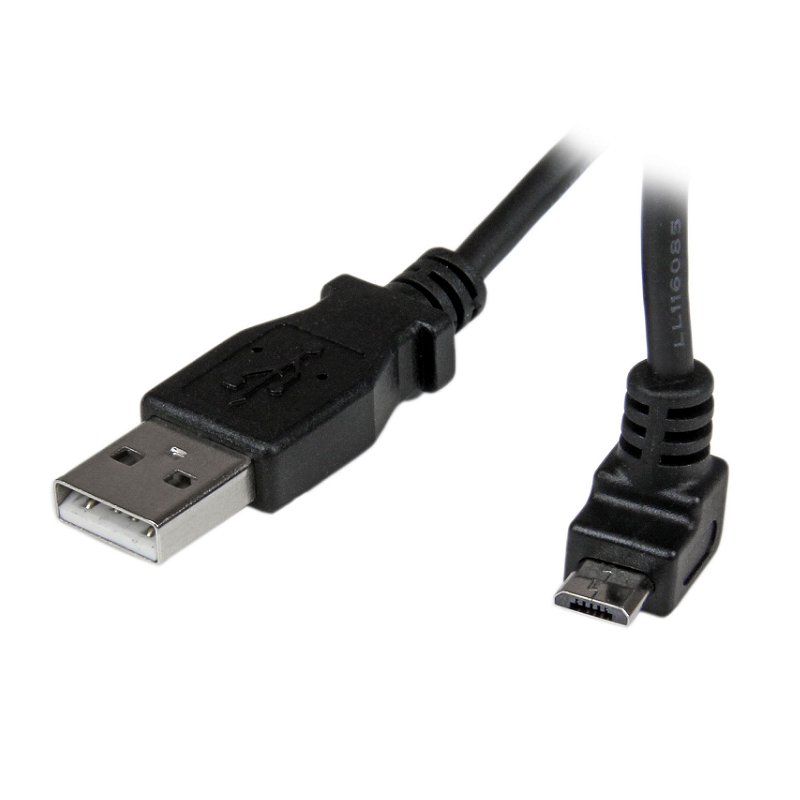 StarTech USBAUB1MU 1m Micro USB Cable - A to Up Angle Micro B -